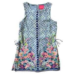 Lilly Pulitzer Donna Romper Dress Skort Hidden Treasure Engine Back Zip Women 8